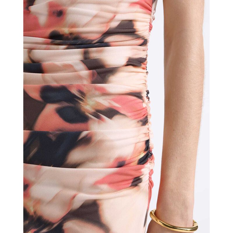 Cue Romantic Floral Ruched Midi Dress image number 2